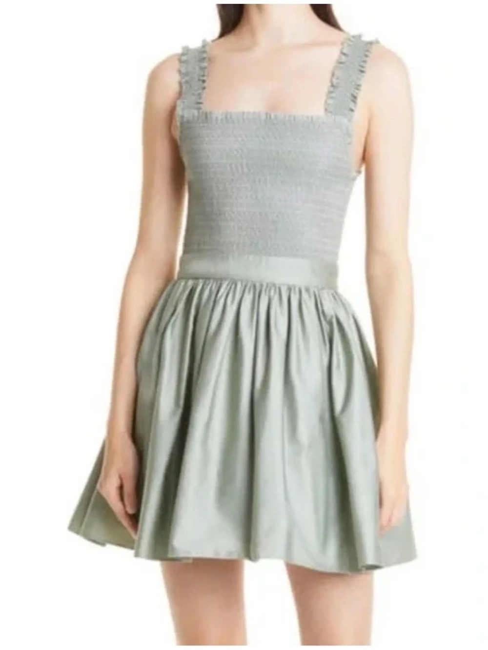 Alice + Olivia Sage Green Mini Dress